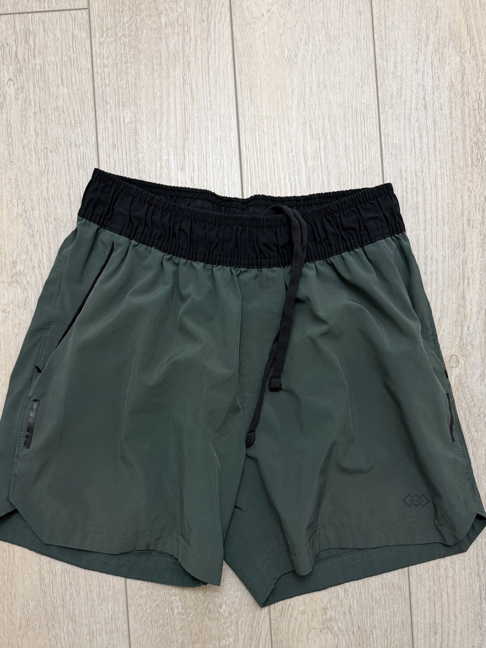 Legend Men's Athletic Shorts in Olive Green with Black Waistband